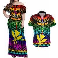 personalised-hawaii-couples-matching-off-shoulder-maxi-dress-and-hawaiian-shirt-kanaka-maoli-kakau-2023-national-coming-out-day