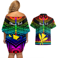personalised-hawaii-couples-matching-off-shoulder-short-dress-and-hawaiian-shirt-kanaka-maoli-kakau-2023-national-coming-out-day