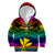 Personalised Hawaii Kid Hoodie Kanaka Maoli Kakau 2023 National Coming Out Day LT01 Zip Hoodie Black - Polynesian Pride