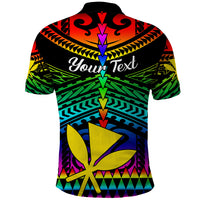 Personalised Hawaii Polo Shirt Kanaka Maoli Kakau 2023 National Coming Out Day LT01 - Polynesian Pride