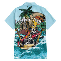 Personalized Aloha Hawaii Skeleton Family Matching Short Sleeve Bodycon Dress and Hawaiian Shirt Tropical Summer Vibe LT01 - Polynesian Pride