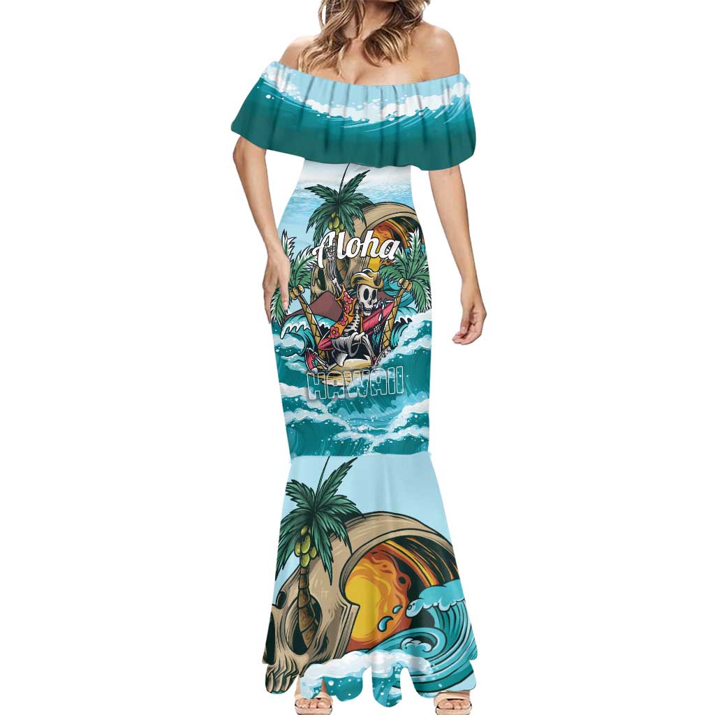 Personalized Aloha Hawaii Skeleton Mermaid Dress Tropical Summer Vibe LT01 - Polynesian Pride