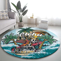 Aloha Hawaii Skeleton Round Carpet Tropical Summer Vibe LT01 - Polynesian Pride