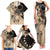 Cook Islands Turtle Family Matching Tank Maxi Dress and Hawaiian Shirt Stars and Hibiscus - Beige