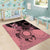 Cook Islands Turtle Area Rug Stars and Hibiscus - Pink