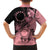 Cook Islands Turtle Family Matching Long Sleeve Bodycon Dress and Hawaiian Shirt Stars and Hibiscus - Pink