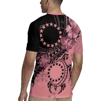 Cook Islands Turtle Rugby Jersey Stars and Hibiscus - Pink