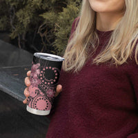Cook Islands Turtle Tumbler Cup Stars and Hibiscus - Pink
