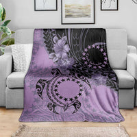 Cook Islands Turtle Blanket Stars and Hibiscus - Purple
