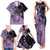 Cook Islands Turtle Family Matching Tank Maxi Dress and Hawaiian Shirt Stars and Hibiscus - Purple