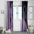 Cook Islands Turtle Window Curtain Stars and Hibiscus - Purple