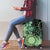 Cook Islands Turtle Luggage Cover Stars and Hibiscus - Green