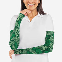 Forest Green Monstera Arm Sleeves Polynesian Tribal Pattern - Polynesian Pride