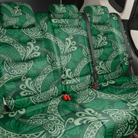 Forest Green Monstera Back Car Seat Cover Polynesian Tribal Pattern - Polynesian Pride