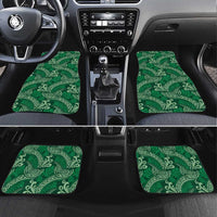 Forest Green Monstera Car Mats Polynesian Tribal Pattern - Polynesian Pride
