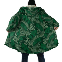 Forest Green Monstera Cloak Polynesian Tribal Pattern - Polynesian Pride