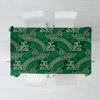 Forest Green Monstera Tablecloth Polynesian Tribal Pattern - Polynesian Pride