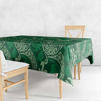 Forest Green Monstera Tablecloth Polynesian Tribal Pattern - Polynesian Pride
