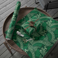 Forest Green Monstera Wrapping Paper Polynesian Tribal Pattern - Polynesian Pride