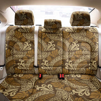 Brown Gold Monstera Back Car Seat Cover Polynesian Tribal Pattern - Polynesian Pride