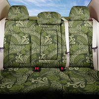 Olive Green Monstera Back Car Seat Cover Polynesian Tribal Pattern - Polynesian Pride