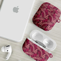 Sweet Pink Monstera AirPods Case Polynesian Tribal Pattern - Polynesian Pride
