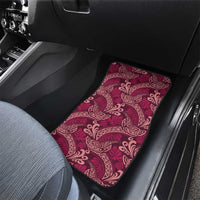 Sweet Pink Monstera Car Mats Polynesian Tribal Pattern - Polynesian Pride