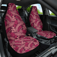 Sweet Pink Monstera Car Seat Cover Polynesian Tribal Pattern - Polynesian Pride