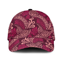 Sweet Pink Monstera Classic Cap Polynesian Tribal Pattern - Polynesian Pride