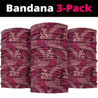 Sweet Pink Monstera Neck Gaiter Polynesian Tribal Pattern - Polynesian Pride