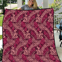 Sweet Pink Monstera Quilt Polynesian Tribal Pattern - Polynesian Pride