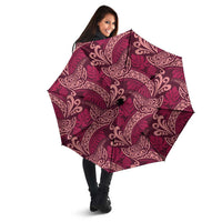 Sweet Pink Monstera Umbrella Polynesian Tribal Pattern - Polynesian Pride