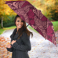 Sweet Pink Monstera Umbrella Polynesian Tribal Pattern - Polynesian Pride