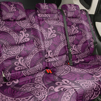 Royal Purple Monstera Back Car Seat Cover Polynesian Tribal Pattern - Polynesian Pride
