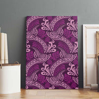Royal Purple Monstera Canvas Wall Art Polynesian Tribal Pattern - Polynesian Pride