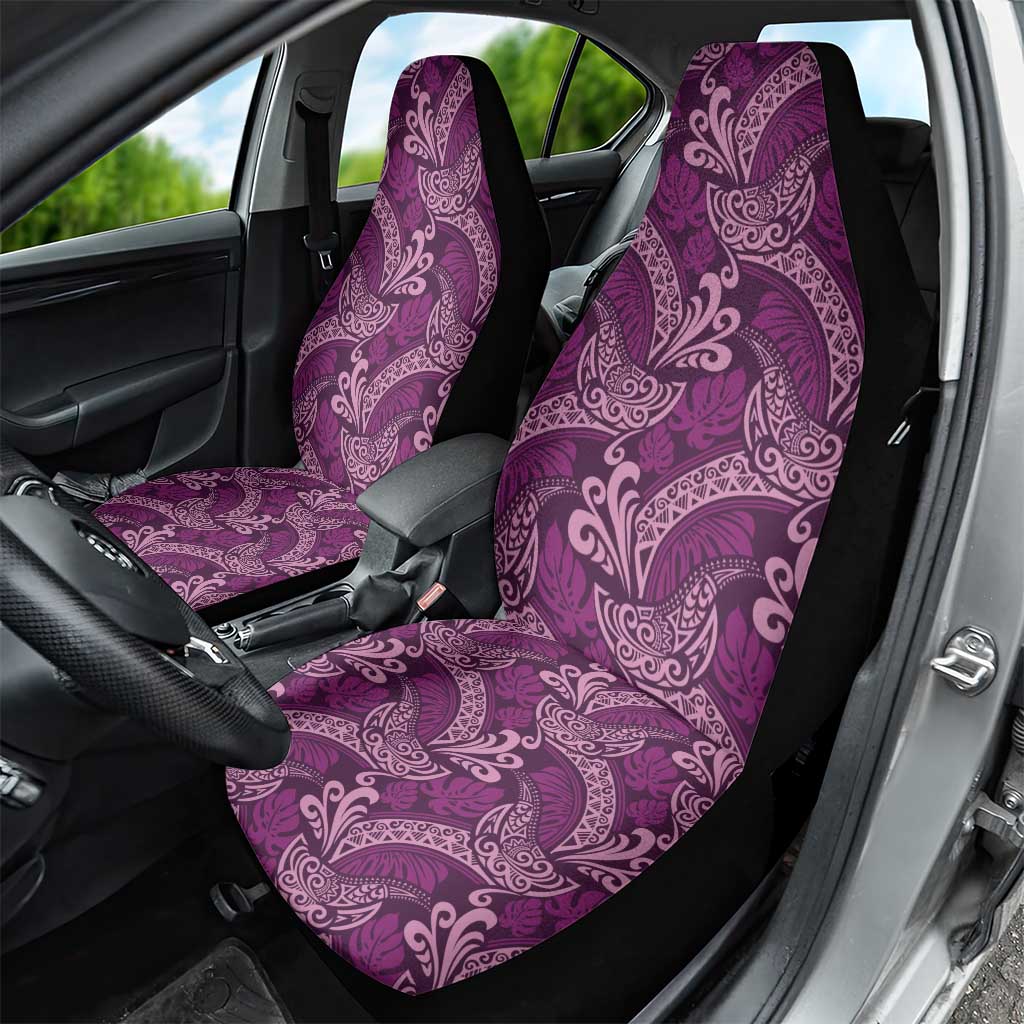 Royal Purple Monstera Car Seat Cover Polynesian Tribal Pattern - Polynesian Pride