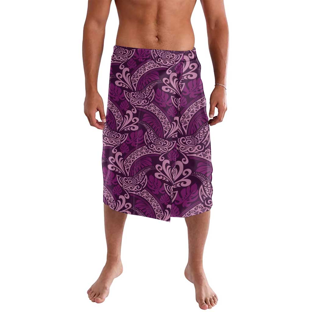 Royal Purple Monstera Lavalava Polynesian Tribal Pattern LT01 Purple - Polynesian Pride