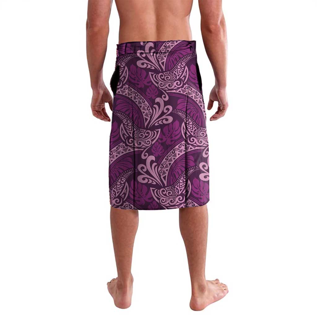 Royal Purple Monstera Lavalava Polynesian Tribal Pattern - Polynesian Pride