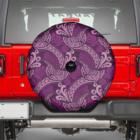 Royal Purple Monstera Spare Tire Cover Polynesian Tribal Pattern - Polynesian Pride