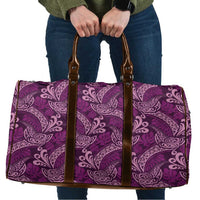 Royal Purple Monstera Travel Bag Polynesian Tribal Pattern - Polynesian Pride