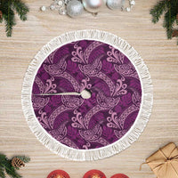 Royal Purple Monstera Tree Skirt Polynesian Tribal Pattern - Polynesian Pride