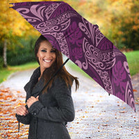 Royal Purple Monstera Umbrella Polynesian Tribal Pattern - Polynesian Pride
