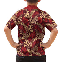 Luxury Red Monstera Hawaiian Shirt Polynesian Tribal Pattern - Polynesian Pride