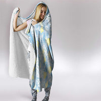 Anthurium Plumeria Lei Pastel Hooded Blanket Blue Hawaiian Splendid Palaka