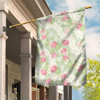 Anthurium Plumeria Lei Pastel Garden Flag Green Hawaiian Splendid Palaka