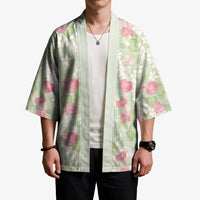 Anthurium Plumeria Lei Pastel Kimono Green Hawaiian Splendid Palaka