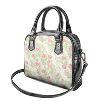 Anthurium Plumeria Lei Pastel Shoulder Handbag Green Hawaiian Splendid Palaka LT01 - Polynesian Pride