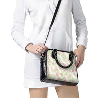 Anthurium Plumeria Lei Pastel Shoulder Handbag Green Hawaiian Splendid Palaka LT01 - Polynesian Pride