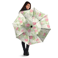 Anthurium Plumeria Lei Pastel Umbrella Green Hawaiian Splendid Palaka LT01 - Polynesian Pride