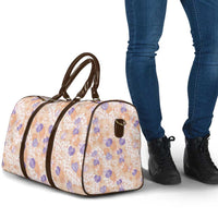 Anthurium Plumeria Lei Pastel Travel Bag Orange Hawaiian Splendid Palaka LT01 - Polynesian Pride